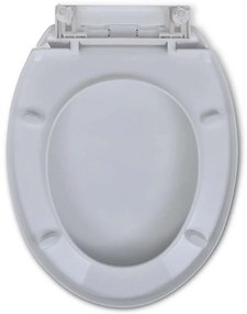 vidaXL Κάλυμμα Λεκάνης με Μηχανισμό Soft Close Οβάλ Λευκό