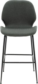 Σκαμπό bar Impel pakoworld μεταλλικό μαύρο-ύφασμα ανθρακί