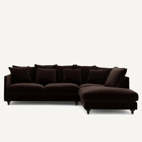 Γωνιακός καναπές-κρεβάτι με βελούδο, Lazare