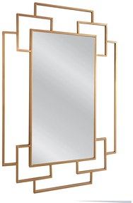 Καθρέπτης Τοίχου ArteLibre BOFUR Χρυσό Μέταλλο/Γυαλί 90x1.5x60cm-14790034
