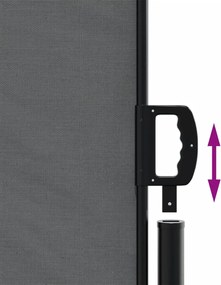 vidaXL Σκίαστρο Πλαϊνό Συρόμενο Ανθρακί 120 x 1000 εκ.