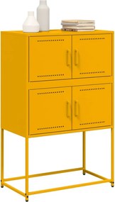 vidaXL Ντουλάπι Μουσταρδί 68,5x38,5x107 εκ. από Ατσάλι