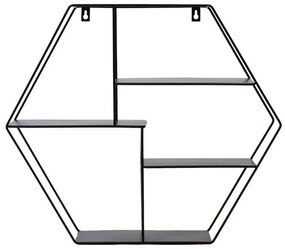 Wall shelf Matisse metal black 50x10x44cm 50x10x44 εκ.