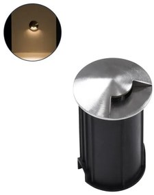 Χωνευτό Σποτ Φωτιστικό Δαπέδου One Sided LED 1W IP68 3000K-Ίνοξ-UNDERGROUND-RENA 90660 Globostar-90660-Inox 90660