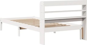 vidaXL Σκελετός Κρεβ. Χωρίς Στρώμα Λευκό 90x190 εκ Μασίφ Πεύκο