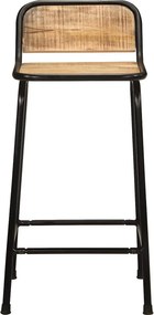 vidaXL Bar Stools 2 τεμάχια 46x35,5x80 cm Στερεό ξύλο Rough Mango