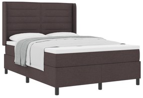 vidaXL Κρεβάτι Box Spring με Στρώμα Καφέ 140x190 εκ.