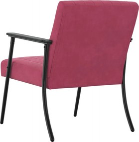 vidaXL Πολυθρόνα Κόκκινο 59 x 75 x 78 εκ Βελούδο