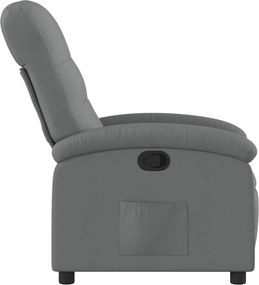 vidaXL Πολυθρόνα με Ανακλινόμενη Πόρτα Σκούρο Γκρι Υφασμάτινη