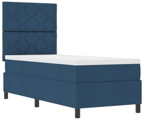 vidaXL Κρεβάτι με ελατήρια και στρώμα & LED Μπλε 80x200 cm