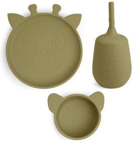 Nuuroo Dian Σετ φαγητού σιλικόνης 3τμχ Olive Green