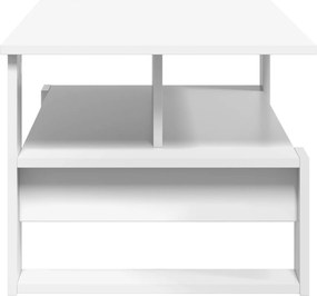 vidaXL Τραπεζάκι σαλονιού Λευκό 90 x 50 x 40 cm Επεξεργασμένο ξύλο