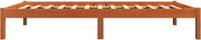 vidaXL Σκελετός Κρεβ. Χωρίς Στρώμα Καφέ Κεριού 100x200 εκ Μασίφ Πεύκο