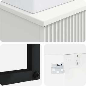 vidaXL Νιπτήρας Τοίχου Λευκό 40 x 41 x 39 εκ. Επεξεργασμένο Ξύλο