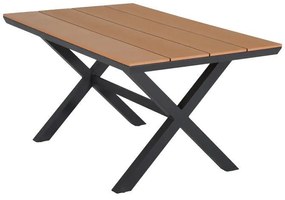Τραπέζι FL6510 Fylliana Αλουμινίου Polywood Γκρί 150x90x75 εκ. 150x90x75 εκ.