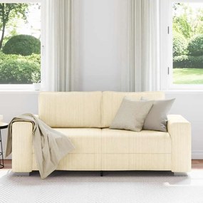 vidaXL Διθέσιος Καναπές-Διάδρομος Κρεμ 180x77x82 εκ. Ύφασμα Κοτλέ
