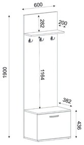 ΕΠΙΠΛΟ ΕΙΣΟΔΟΥ TRACK MEGAPAP ΧΡΩΜΑ SAPPHIRE OAK 60X38,2X190ΕΚ.