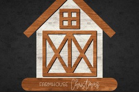 Σετ των 3 Intra απο ξύλο plywood 3mm-4mm πάχος Χριστουγεννιάτικο Διακοσμητικό Σπίτι Αποκομμένο Δίασταση 15x15 cm INTRAFABR-110673184