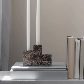 Κηροπήγιο STEP Trio Καφέ Μάρμαρο W4 x L16,5 x H12 cm METTE DITMER