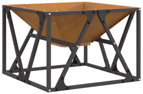 vidaXL Τζάκι Τετράγωνο 50x50x35 εκ Ανοξείδωτος Χάλυβας
