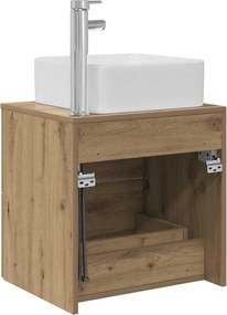 vidaXL Επιτοίχια Λεκάνη Έπιπλο Artisan Δρυς 53 x 35 x 80 cm