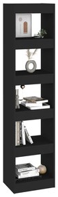 vidaXL Βιβλιοθήκη/Διαχωριστικό Χώρου Μαύρο 40 x 30 x 166 εκ.