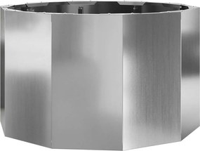 vidaXL Γλάστρα Ασημί 60 x 60 x 35 cm Επικαλυμμένος Χάλυβας
