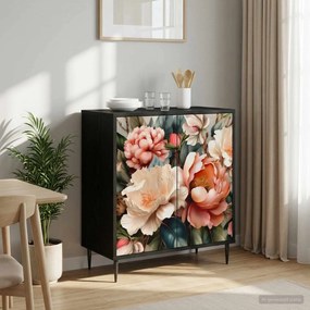 vidaXL Πλαϊνό γραφείο BORNE Μαύρη Δρυς 69 x 33 x 76 εκ.