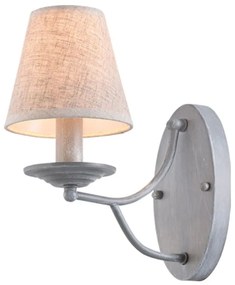 Φωτιστικό Τοίχου - Απλίκα 77-3663 C119-1 Etna Grey & White Shade Homelighting Metal, Fabric