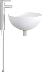 vidaXL Λεκάνη μπάνιου Χρωμέ 35,5 x 35,5 x 14,5 εκ. Μέταλλο