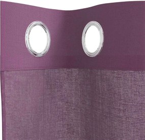 vidaXL Κουρτίνες Voile με ροδέλες 2 τεμάχια Μοβ 140x140 εκ.