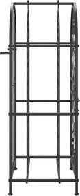 vidaXL Ραφιέρα Κρασιών 33 Μπουκ. Μαύρη 45x36x100 εκ. Σφυρήλατο Σίδερο