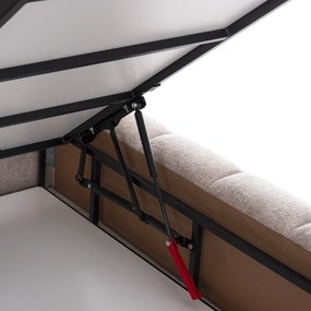 ΚΡΕΒΑΤΙ REMO ΜΕ ΑΠΟΘΗΚΕΥΤΙΚΟ ΧΩΡΟ HM719.10 ΥΦΑΣΜΑ TEDDY ΜΠΕΖ-ΓΙΑ ΣΤΡΩΜΑ 160x200εκ