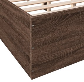 vidaXL Πλαίσιο Κρεβατιού Καφέ Δρυς 150x200 εκ. Επεξεργασμένο Ξύλο