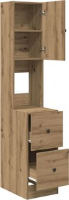 vidaXL Πλαϊνός πάγκος κουζίνας με ράφι Artisan Oak 32 x 50 x 180 εκ.