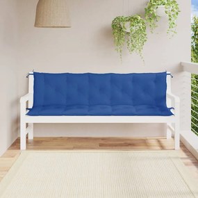 vidaXL Μαξιλάρια Πάγκου Κήπου 2 τεμ. Μπλε 180x50x7cm Ύφασμα Oxford