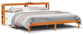 vidaXL Πλαίσιο Κρεβατιού με Κεφαλάρι 200x200 εκ Μασίφ Ξύλο Πεύκου