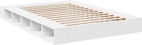 vidaXL Πλαίσιο Κρεβατιού Λευκό 160x200 εκ. Επεξεργασμένο Ξύλο