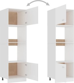 vidaXL Ντουλάπι Μικροκυμάτων "Lyon" Λευκό 60x57x207 εκ. από Τεχνητό Ξύλο