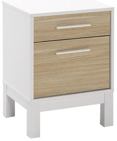 Megapap Κομοδίνο London Λευκό - Oak