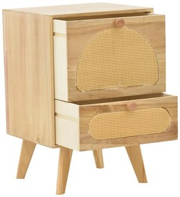 Κομοδίνο Finian ξύλο σε φυσική απόχρωση 40x35x59εκ 40x35x59 εκ.