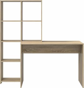 vidaXL Γραφείο Δρύς Sonoma 138,5 x 55 x 143 εκ Επεξεργασμένο ξύλο