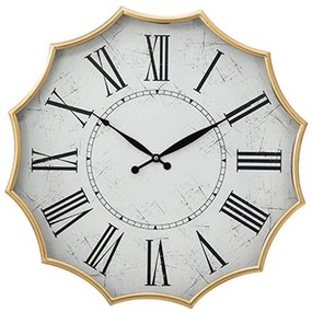 Artekko Clock Ρολόι Τοίχου Μεταλλικό Χρυσό (50x40x90)cm