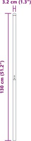 vidaXL Στύλος Περιφράξεων 2 pcs Γκρι Ατσάλι με Επικάλυψη Πούδρας