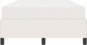 vidaXL Σκελετός Κρεβατιού με στρώμα Κρεμ 120 x 190 cm ύφασμα