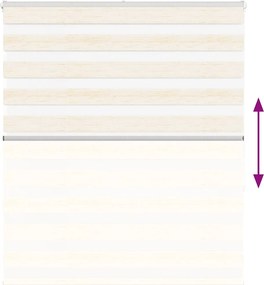 vidaXL Ζέβρα τυφλή μπεζ μάρμαρο Πλάτος υφάσματος 120,9 εκ. Πολυεστέρας