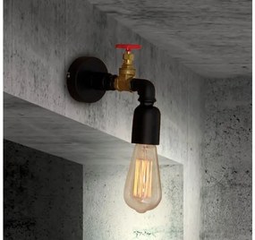 Απλίκα φωτιστικό MOMUS σωλήνας μαύρο μπεζ HL-101-1W Homelighting-77-2810-Μαύρο 77-2810