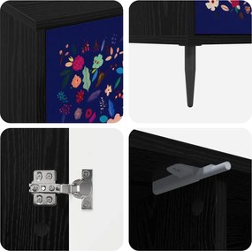 vidaXL Ντουλάπι TV MAINZ 102 x 33 x 51 εκ Μαύρη Δρυς