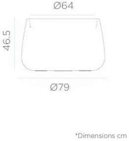 Διακοσμητική Γλάστρα Camelia 80 New Garden-JDNCA080NXNW-Μαύρο JDNCA080NXNW