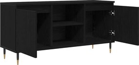 vidaXL Ντουλάπι TV 104 x 35 x 50 εκ. Μαύρη Οξυά Επεξεργασμένο Ξύλο